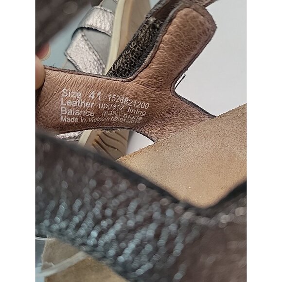 Dansko Veruca Strappy Wedge Sandal Graphite Leather Women's US 10.5-11 EU 41 - Picture 12 of 13